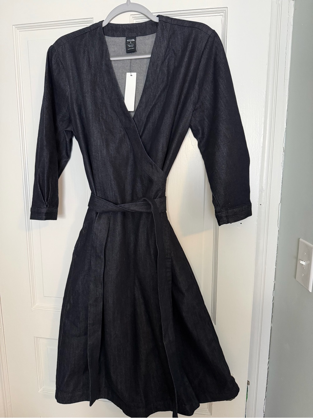wool& Penny Denim Wrap Dress
